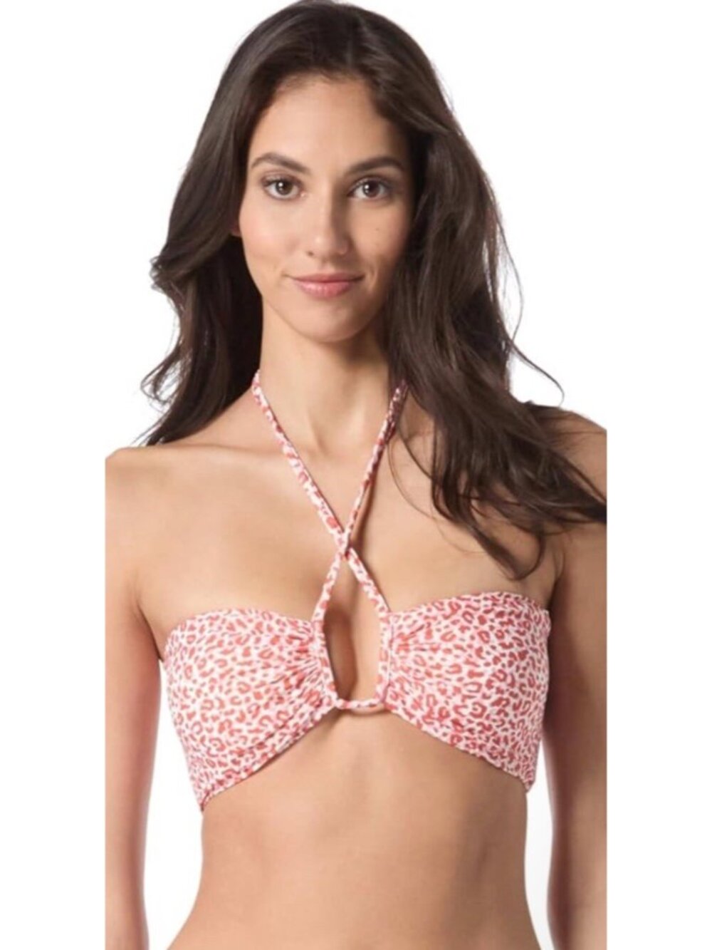 Vince Camuto Women's Crossover Swim Bandeau Bra, Large